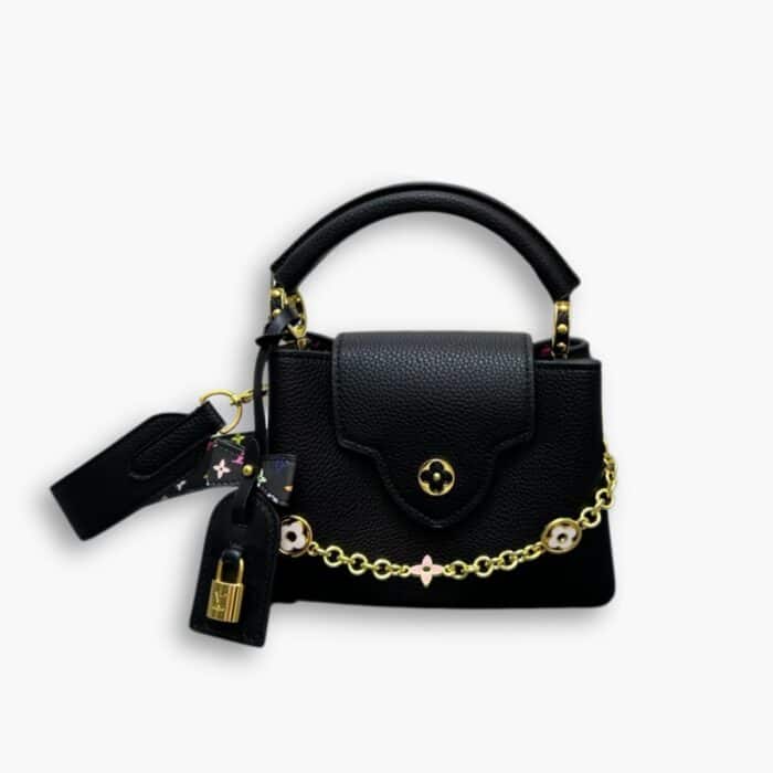 Louis Vuitton x Takashi Murakami Capucines BB Black 21Cm
