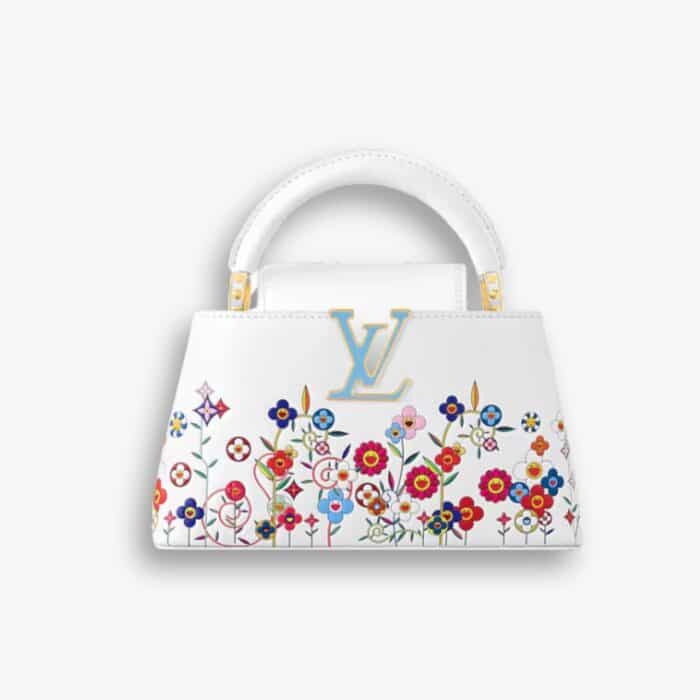 Louis Vuitton x Murakami Capucines East West Mini White 27Cm