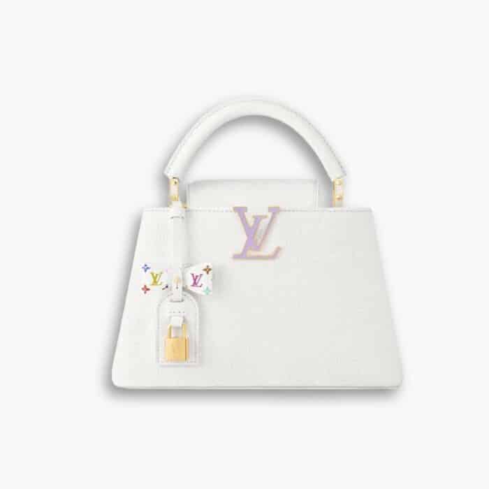 Louis Vuitton x Takashi Murakami Capucines BB White 21Cm M13253