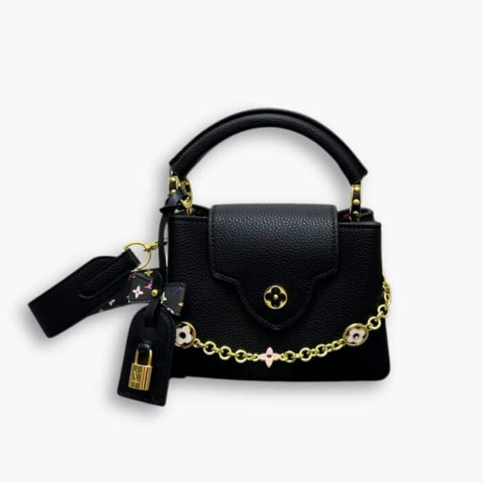 Louis Vuitton x Takashi Murakami Capucines BB Black 21Cm