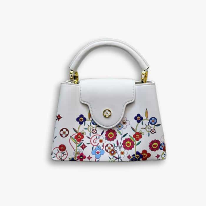 Louis Vuitton x Murakami Capucines East West Mini White 27Cm