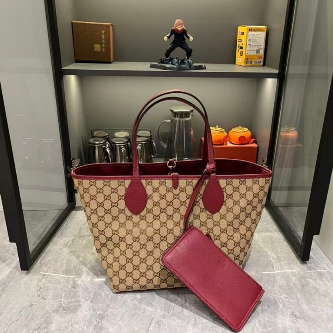 Gucci Totissima Large Reversible Tote Rosso Ancora Red 30Cm ‎839112 AAFEQ 6258 - Image 3