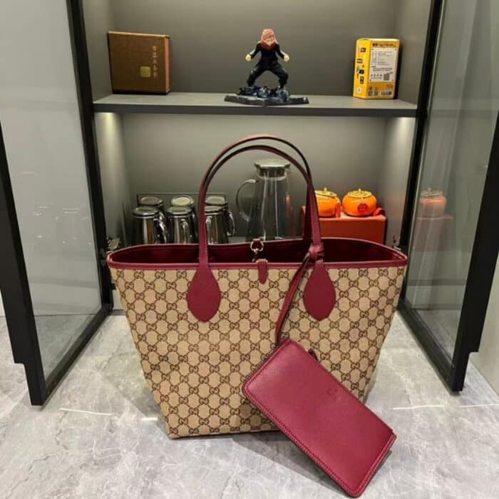 Gucci Totissima Large Reversible Tote Rosso Ancora Red 30Cm ‎839112 AAFEQ 6258 - Image 3