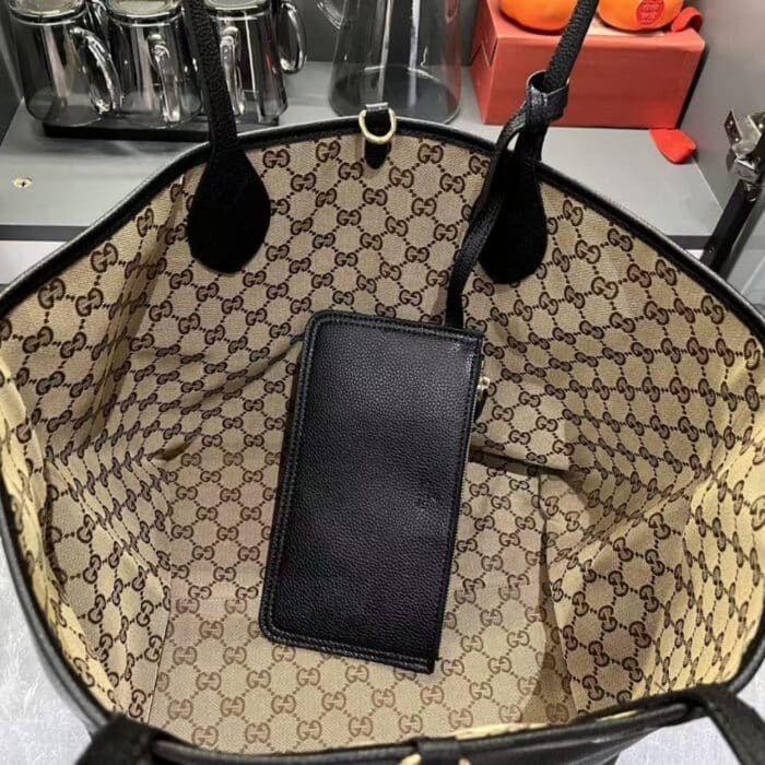 Gucci Totissima Large Reversible Tote Black 30Cm ‎839112 AAFEQ 1069 - Image 7