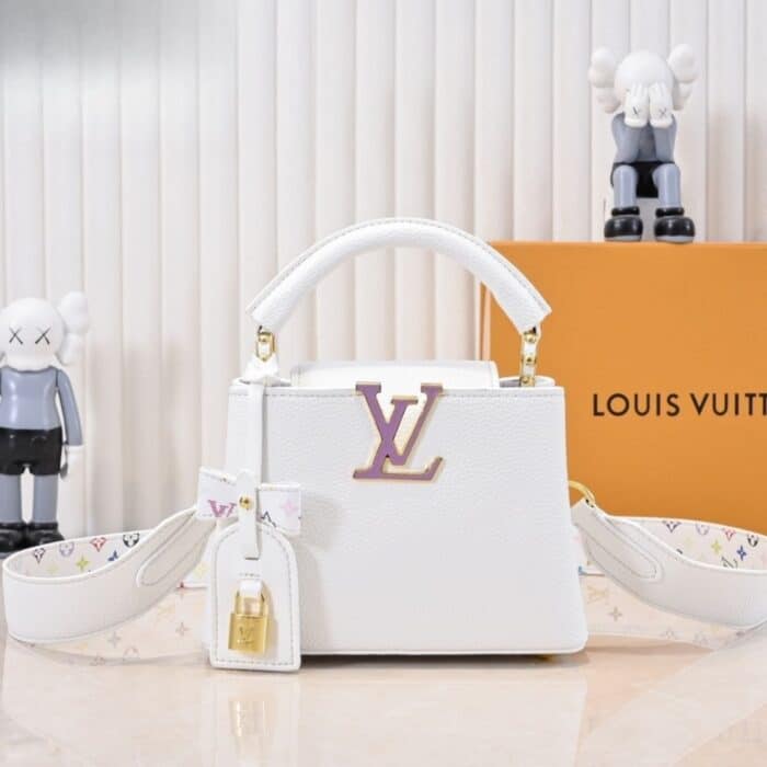 Louis Vuitton x Takashi Murakami Capucines BB White 21Cm M13253 - Image 2