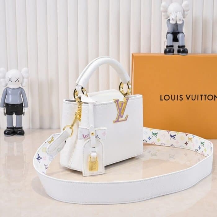 Louis Vuitton x Takashi Murakami Capucines BB White 21Cm M13253 - Image 3