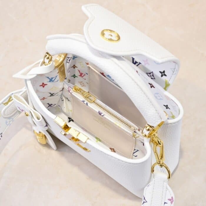 Louis Vuitton x Takashi Murakami Capucines BB White 21Cm M13253 - Image 7