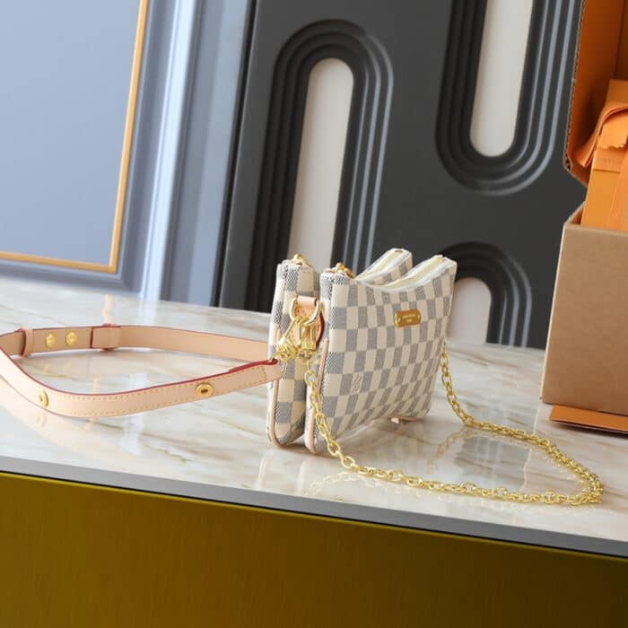 Super Vip 1:1 - Louis Vuitton Liv Pochette Damier Azur 24Cm - Image 3