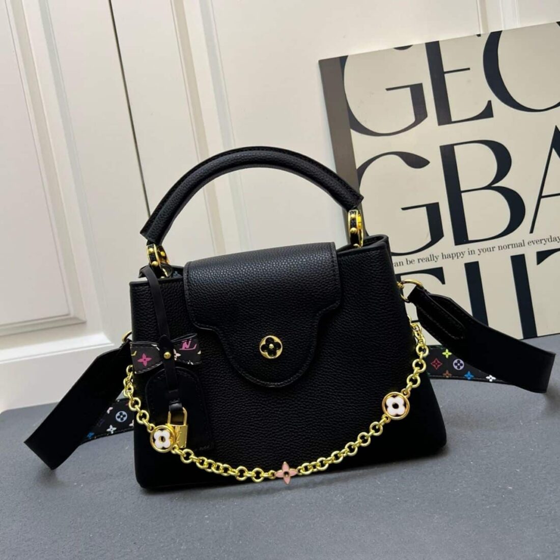 Louis Vuitton x Takashi Murakami Capucines BB Black 27Cm - Image 2
