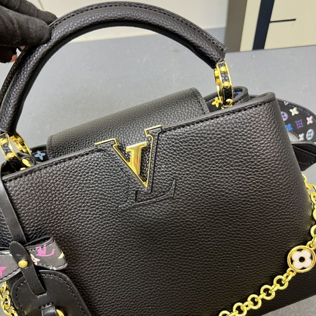 Louis Vuitton x Takashi Murakami Capucines BB Black 27Cm - Image 6
