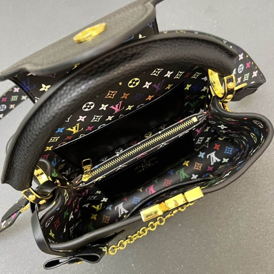 Louis Vuitton x Takashi Murakami Capucines BB Black 27Cm - Image 7