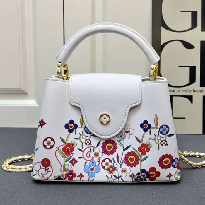 Louis Vuitton x Murakami Capucines East West Mini White 27Cm - Image 2