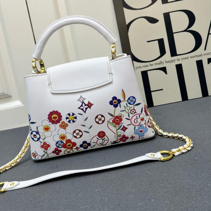 Louis Vuitton x Murakami Capucines East West Mini White 27Cm - Image 3
