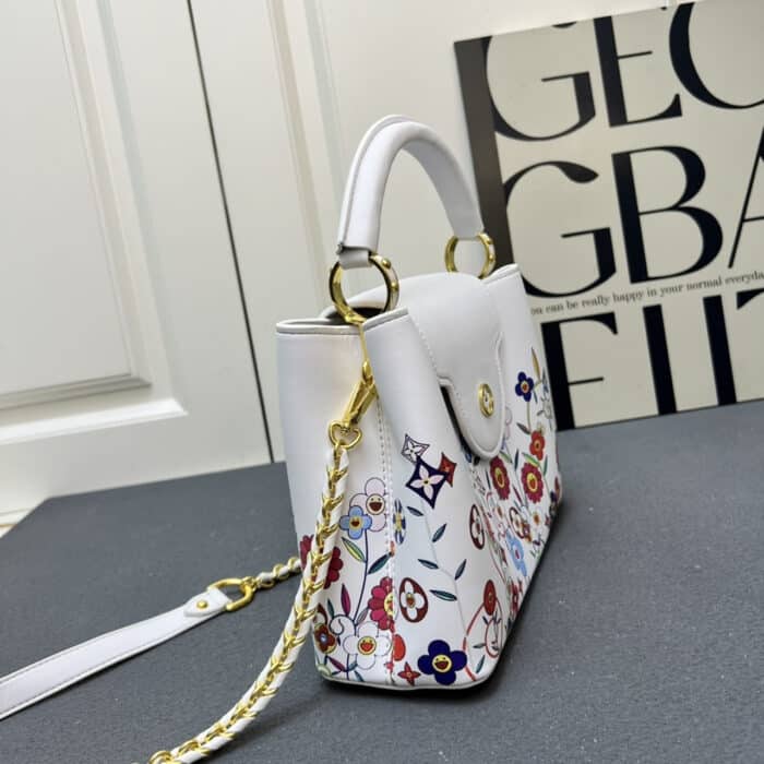 Louis Vuitton x Murakami Capucines East West Mini White 27Cm - Image 4