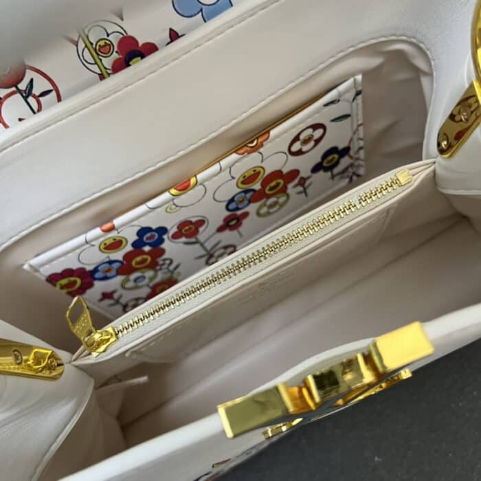 Louis Vuitton x Murakami Capucines East West Mini White 27Cm - Image 7