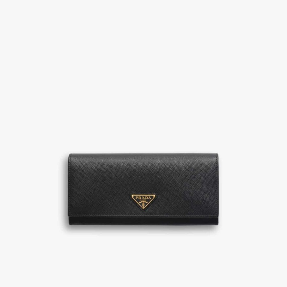 Prada Large Saffiano Triangle Wallet Black 19cm 1MH132QHHF0002
