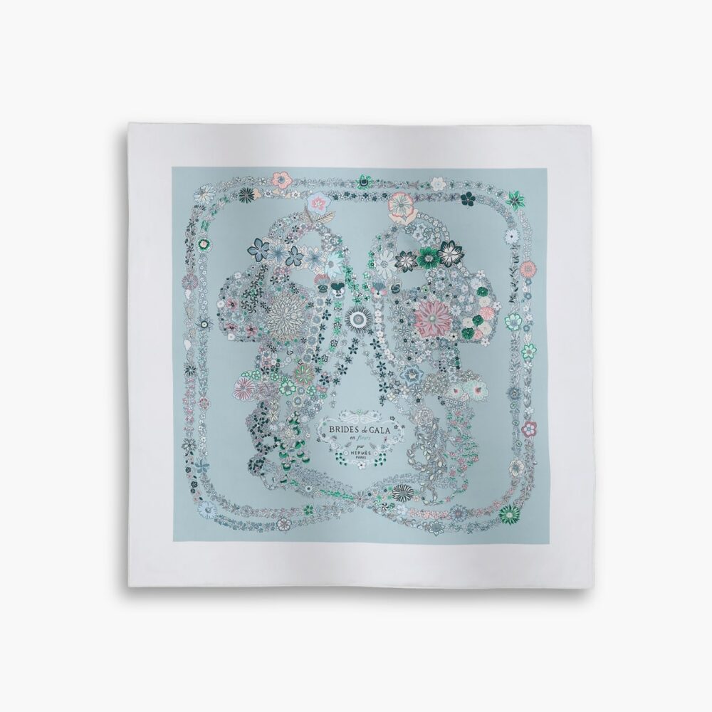 Hermes Gala Brides In Flowers Scarf 90 H004192S 01