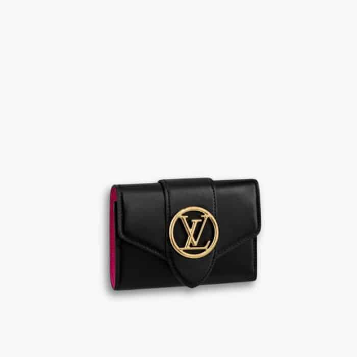Louis Vuitton LV Pont 9 Compact Wallet Mlack 12cm M69175