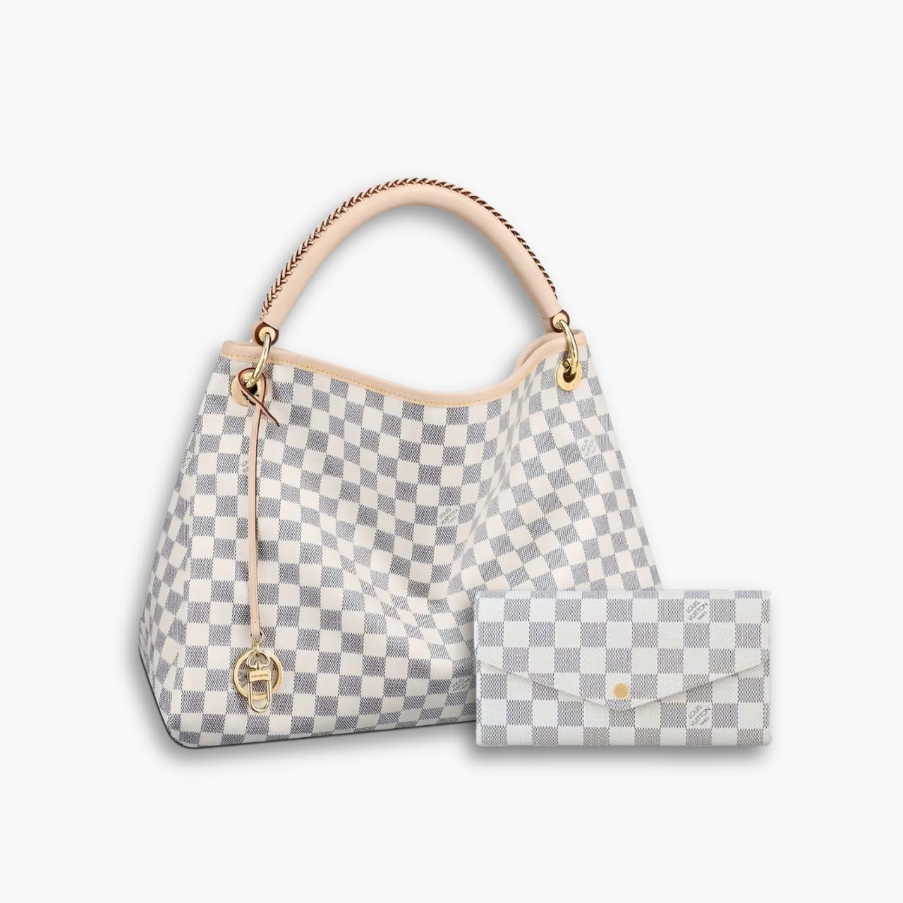 Perfect Match: Louis Vuitton Artsy MM Damier Azur 41cm X Louis Vuitton Sarah Wallet Damier Azur 19cm