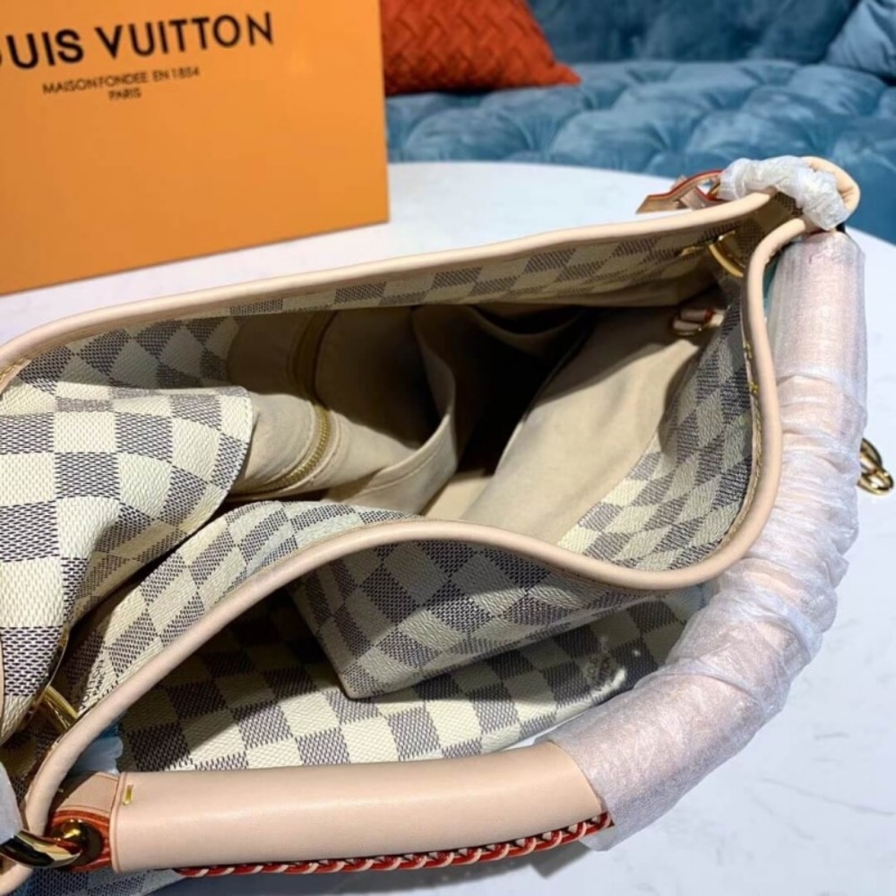 Perfect Match: Louis Vuitton Artsy MM Damier Azur 41cm X Louis Vuitton Sarah Wallet Damier Azur 19cm - Image 4