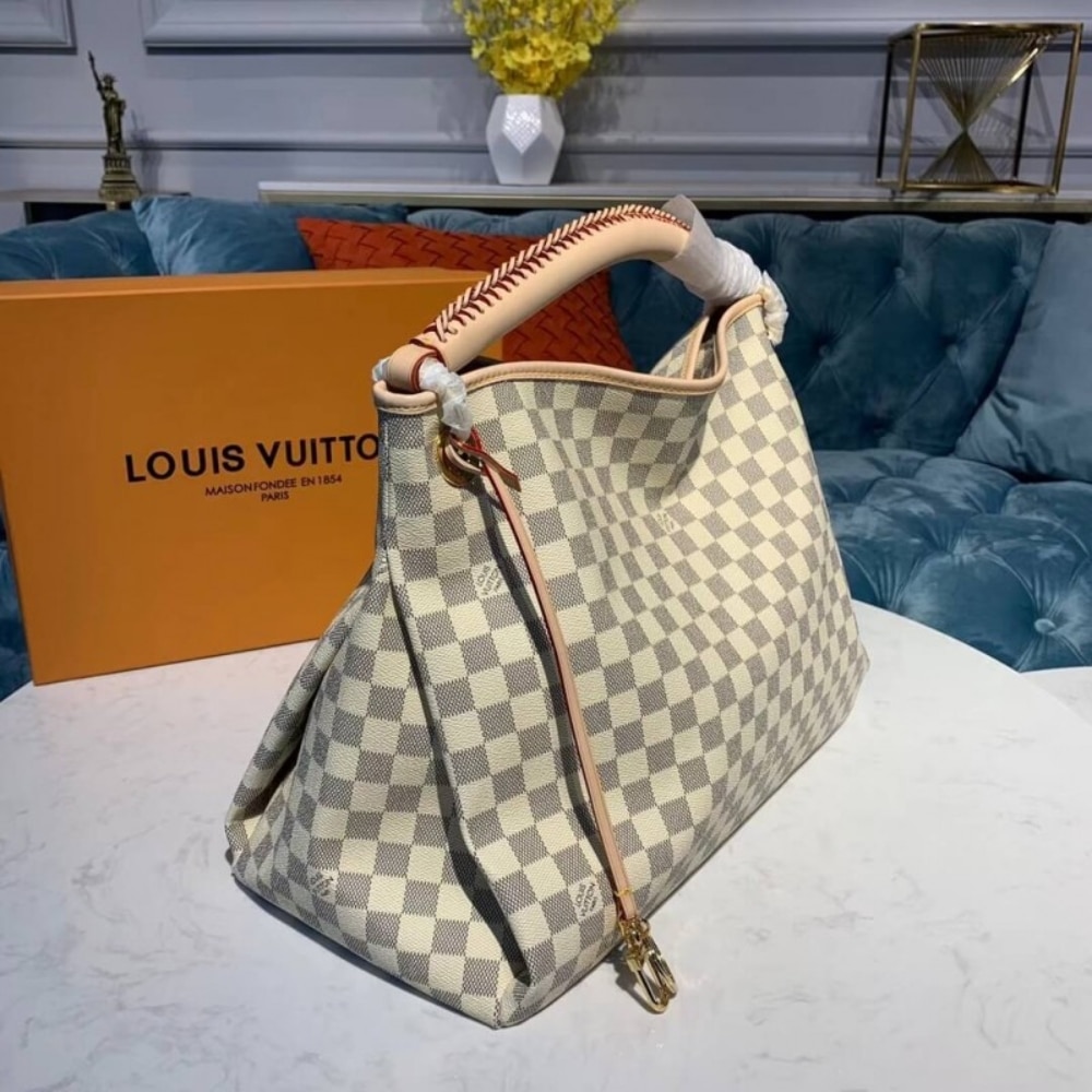 Perfect Match: Louis Vuitton Artsy MM Damier Azur 41cm X Louis Vuitton Sarah Wallet Damier Azur 19cm - Image 3