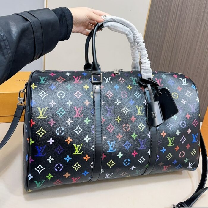 Perfect Match: Louis Vuitton TM Keepall Bandoulière Black 45cm X Louis Vuitton TM Cosmetic Pouch 19cm - Image 2