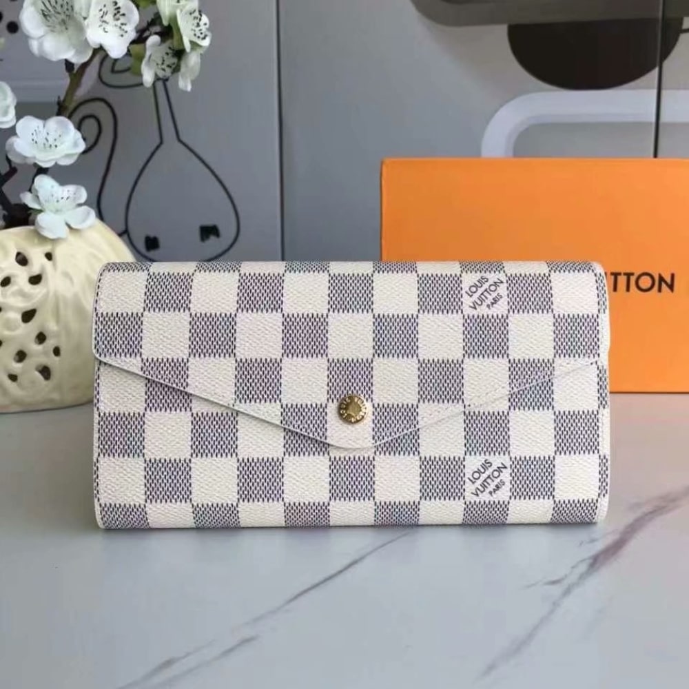 Perfect Match: Louis Vuitton Artsy MM Damier Azur 41cm X Louis Vuitton Sarah Wallet Damier Azur 19cm - Image 6