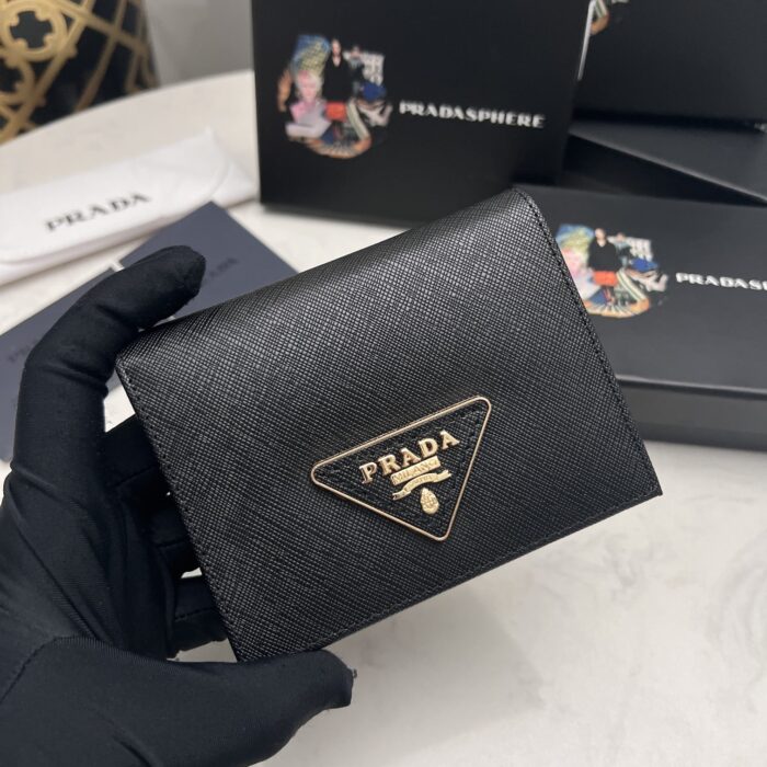 Perfect Match: Prada Saffiano Leather Double Black 25Cm X Prada Small Saffiano Leather Wallet Black 10cm - Image 7