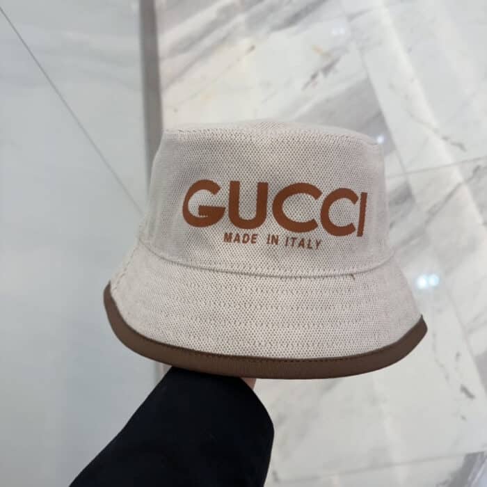 Gucci Arnaud Bob Reversible Bucket Hat Beige 7773724HA7Y9464 - Image 2