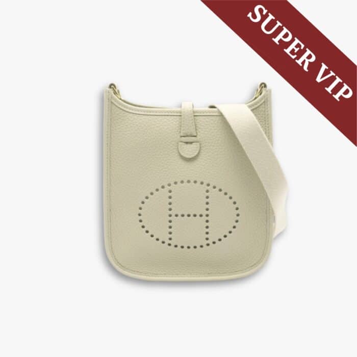 Super Vip 1:1 – Hermes Evelyne Bag Ivory Cream 17Cm