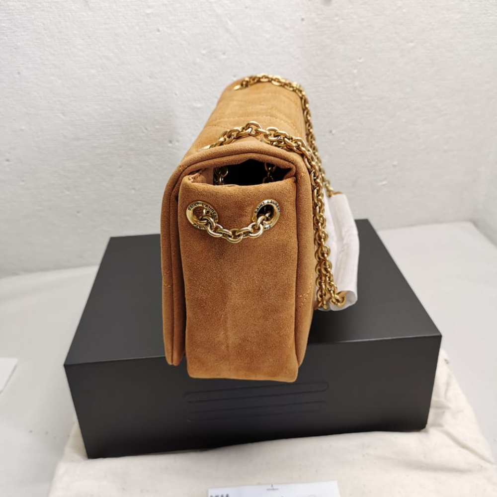 Saint Laurent Jamie 4.3 Suede Shoulder Bag Brown 25Cm - Image 3