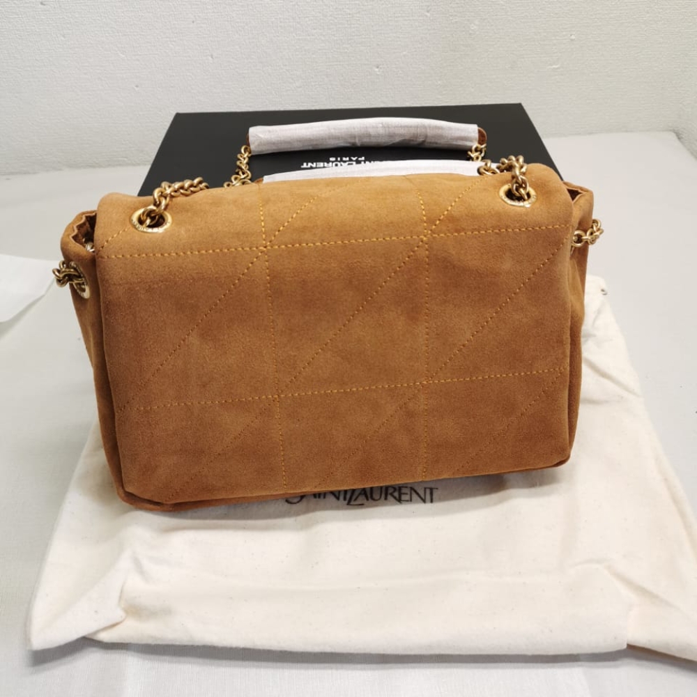 Saint Laurent Jamie 4.3 Suede Shoulder Bag Brown 25Cm - Image 4
