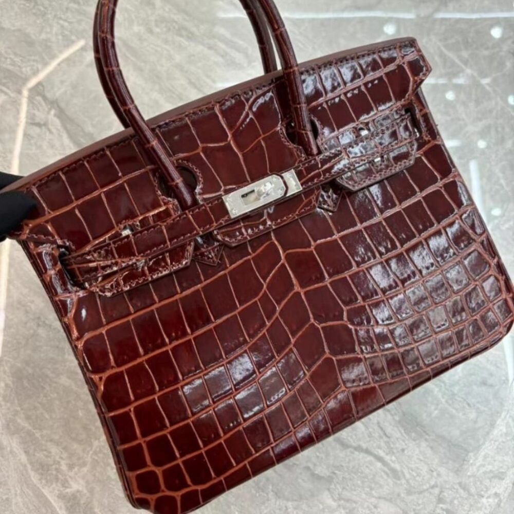 Alternative view of Hermes Birkin 30 Bordeaux Shiny Silver Hardware 30Cm