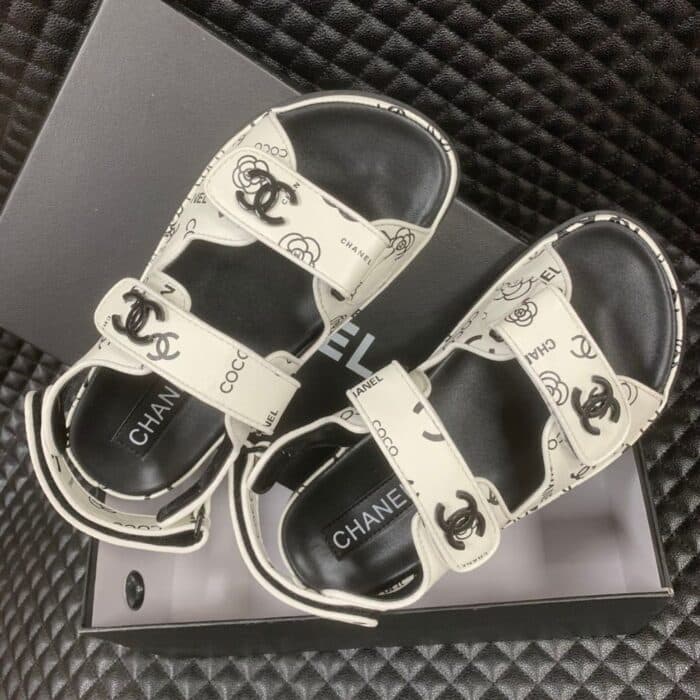 Chanel Dad Slingback Sandals 23P Camelia CC Logo - Image 2