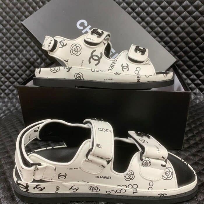 Chanel Dad Slingback Sandals 23P Camelia CC Logo - Image 3