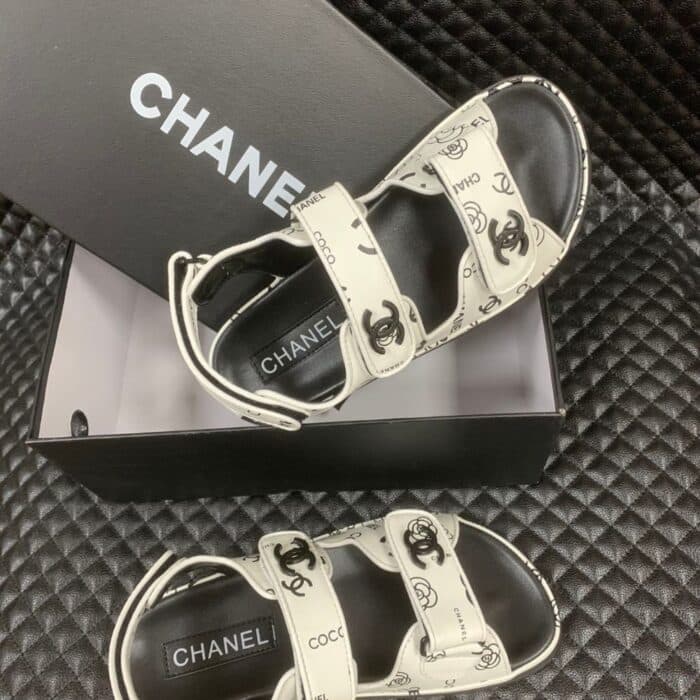 Chanel Dad Slingback Sandals 23P Camelia CC Logo - Image 4