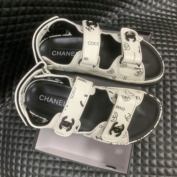Chanel Dad Slingback Sandals 23P Camelia CC Logo - Image 5