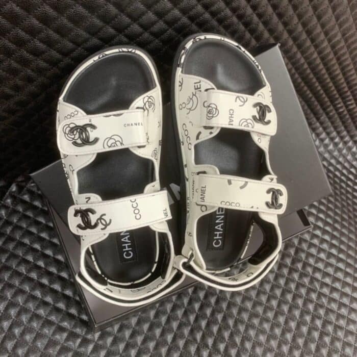 Chanel Dad Slingback Sandals 23P Camelia CC Logo - Image 6