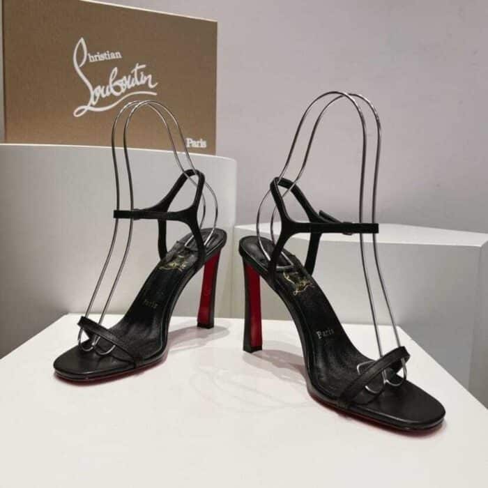 Christian Louboutin Condora Sandal 85 Black Patent - Image 3