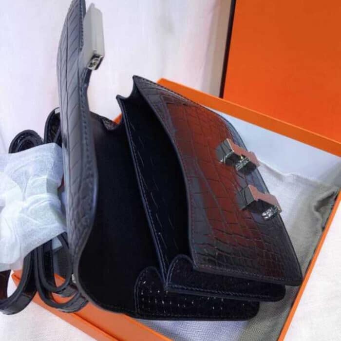 Super Vip 1:1 – Hermes Constance Shiny Black 19cm - Image 4
