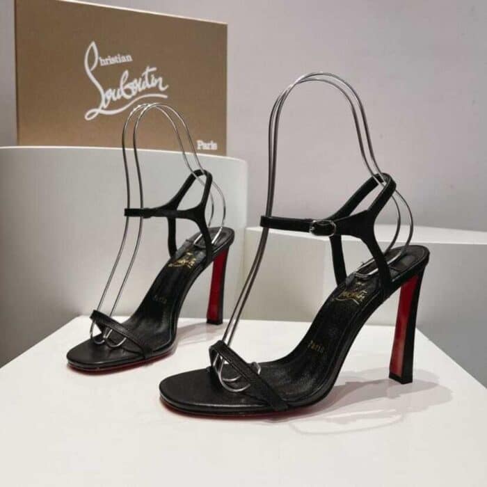 Christian Louboutin Condora Sandal 85 Black Patent - Image 4