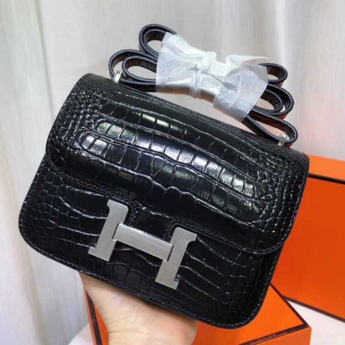 Super Vip 1:1 – Hermes Constance Shiny Black 19cm - Image 5