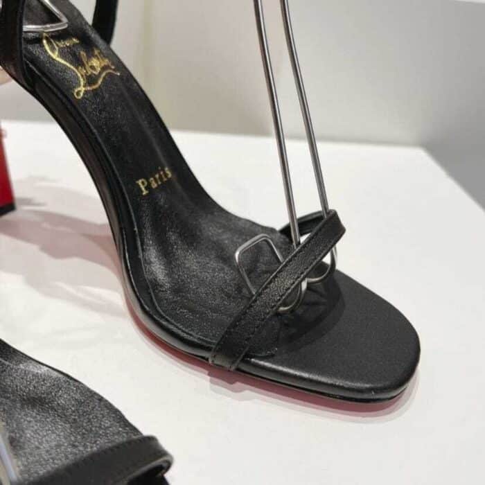 Christian Louboutin Condora Sandal 85 Black Patent - Image 5