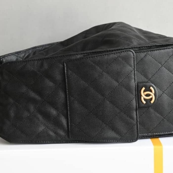 Super Vip 1:1 – Chanel 25 Medium Handbag Gold Tone Metal Black 37Cm AS5311 B20304 94305 - Image 5