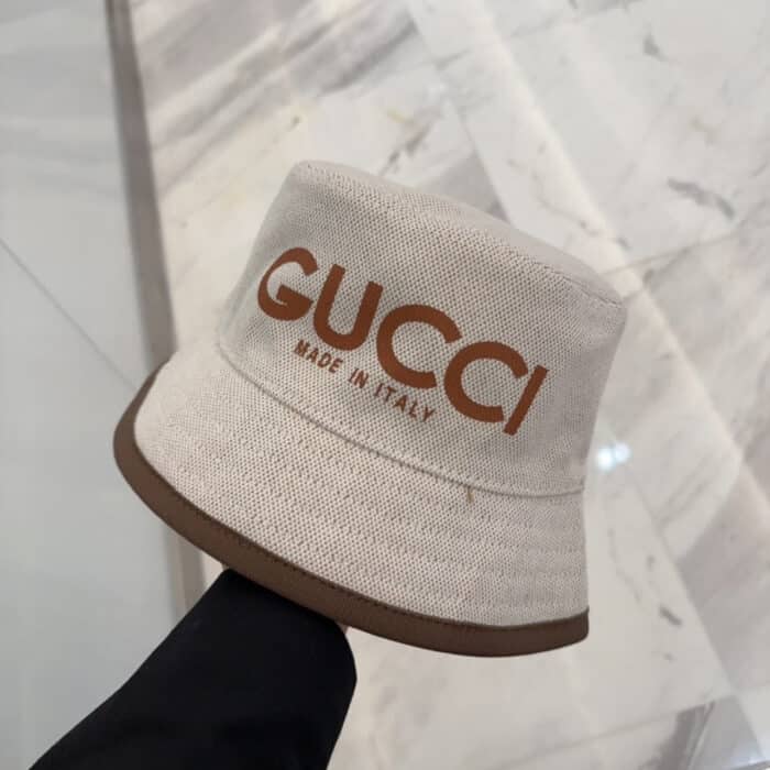 Gucci Arnaud Bob Reversible Bucket Hat Beige 7773724HA7Y9464 - Image 4