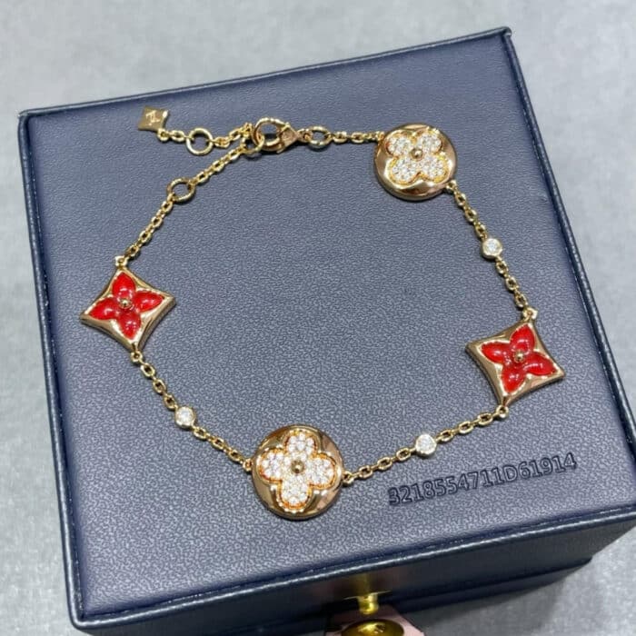 Louis Vuitton Color Blossom BB Multi-Pattern Bracelet Pink Gold QA5122 - Image 2