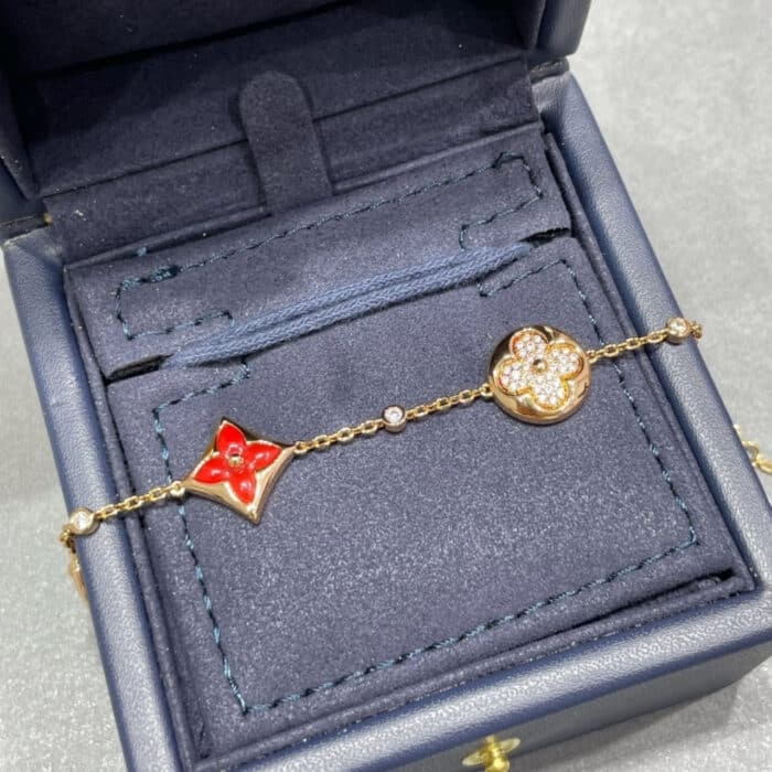 Louis Vuitton Color Blossom BB Multi-Pattern Bracelet Pink Gold QA5122 - Image 4