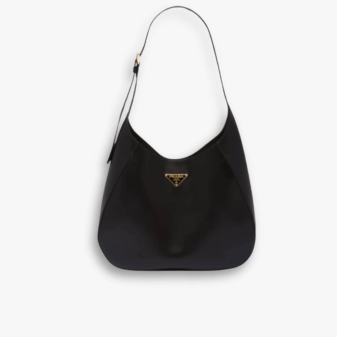 Prada Large Shoulder Bag With Topstitching Black 40Cm 1BC181 2AIX F0002 V OOO