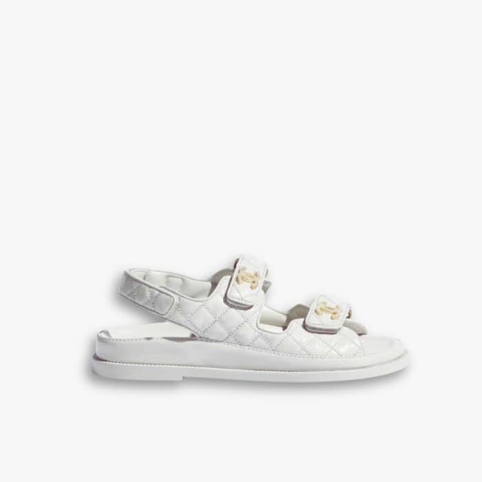 Chanel Sandal Shiny White G35927 B20276 U0451