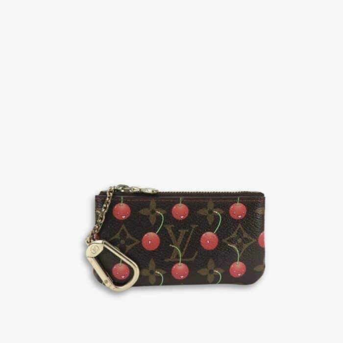 Louis Vuitton x Murakami Key Pouch Monogram Cerises Brown 11Cm